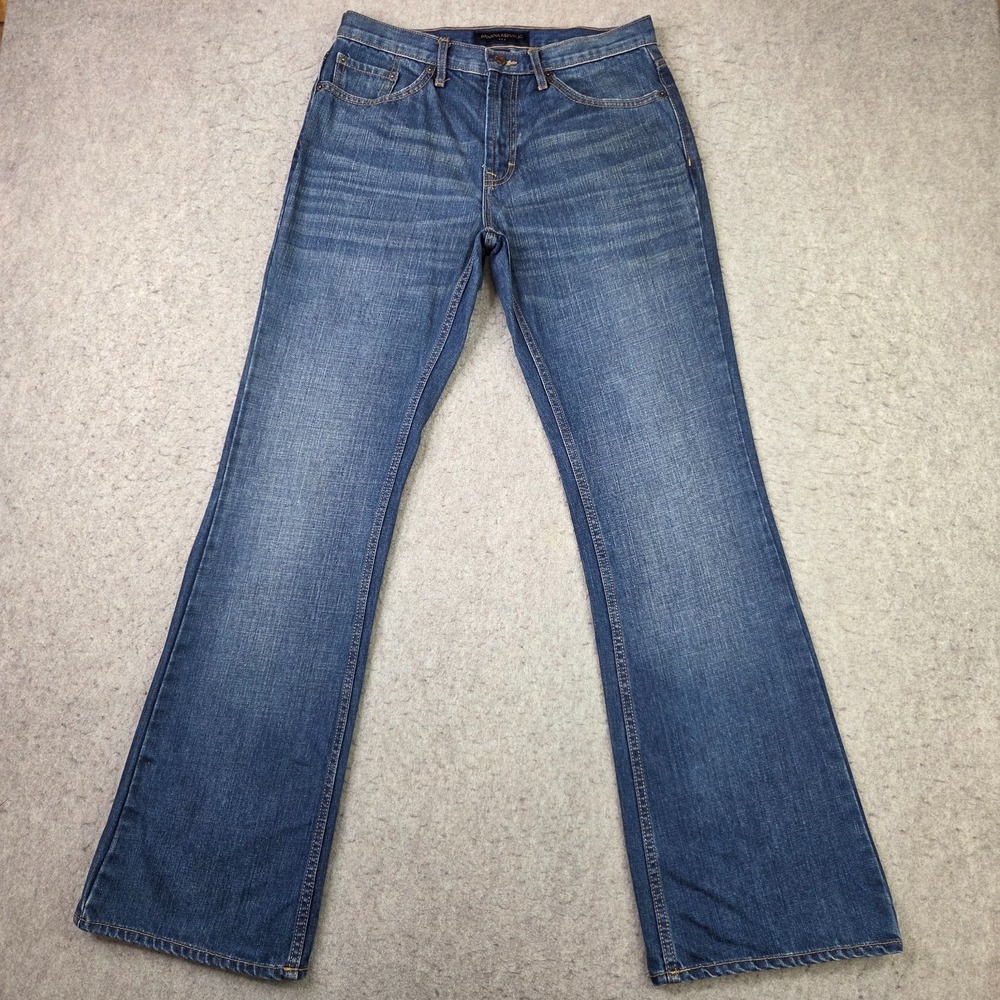 Banana Republic Men's Jeans 29x32 Blue Dark Wash Boot Cut Straight Leg